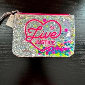 Justice Girls Silver Glittery Wrislet NWT